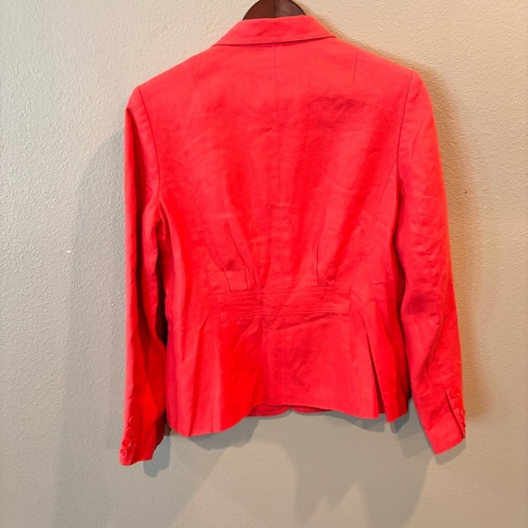 Vintage Talbots Irish Linen Blazer in Orange, size 8, Classic Staple Unique - Picture 10 of 12